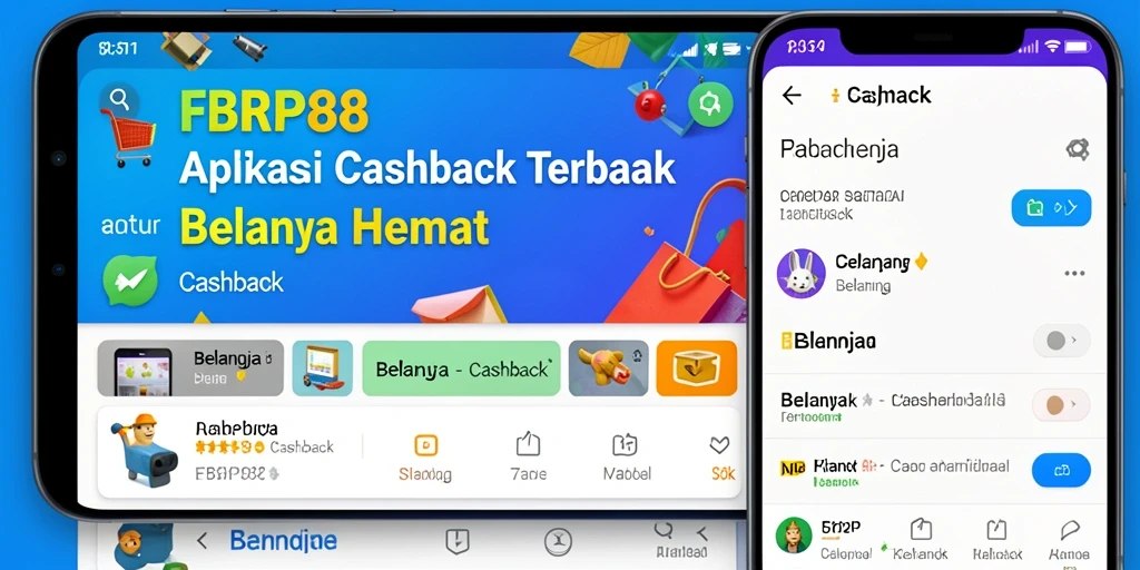 Antarmuka aplikasi FBRP88 menampilkan penawaran cashback menarik.