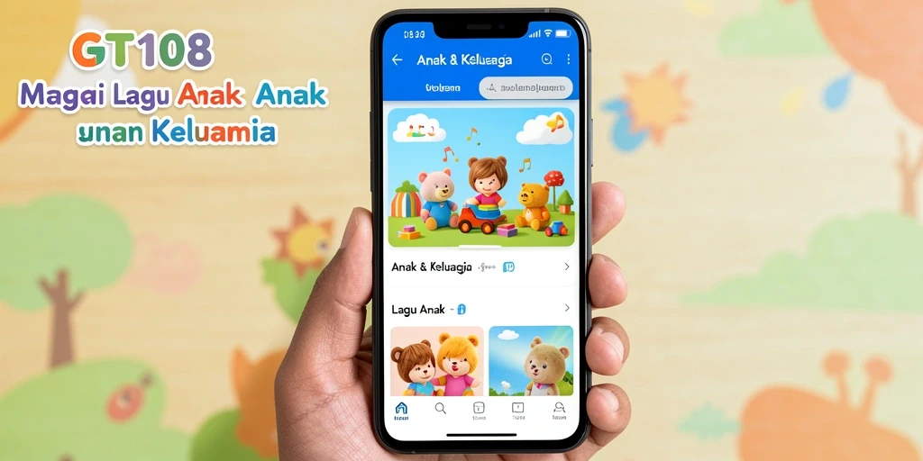 Tampilan antarmuka aplikasi Lagu Anak yang menarik dan interaktif.