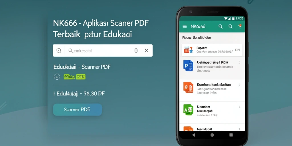 Antarmuka aplikasi NK666 yang memudahkan proses pemindaian PDF.