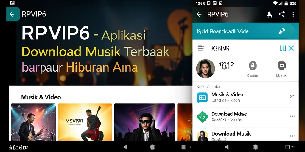 Tampilan antarmuka RPVIP6 yang sederhana dan fungsional untuk Download Musik.