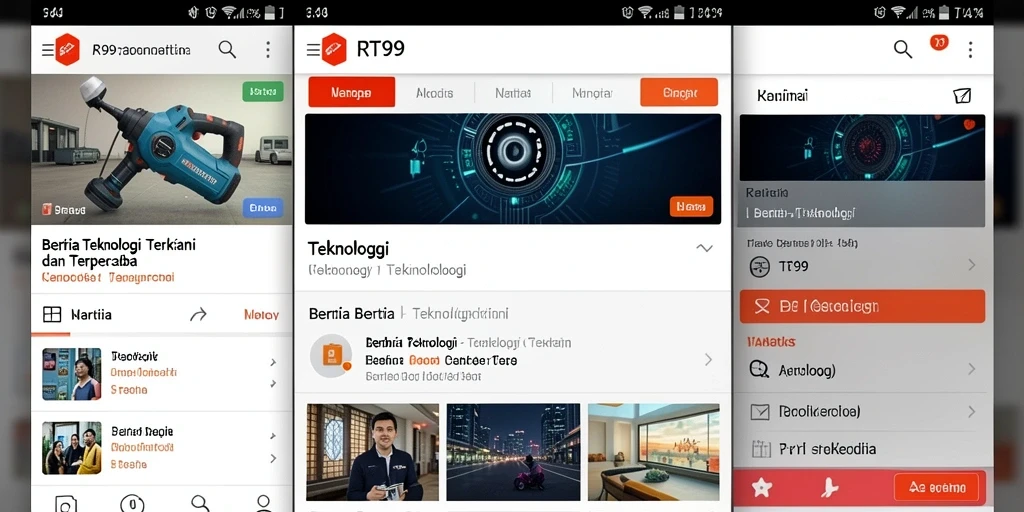 Tampilan antarmuka RT99 yang modern dan fungsional.