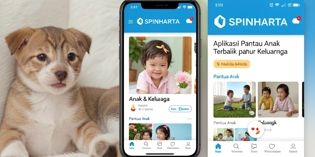 Antarmuka SPINHARTA yang intuitif untuk memantau anak.
