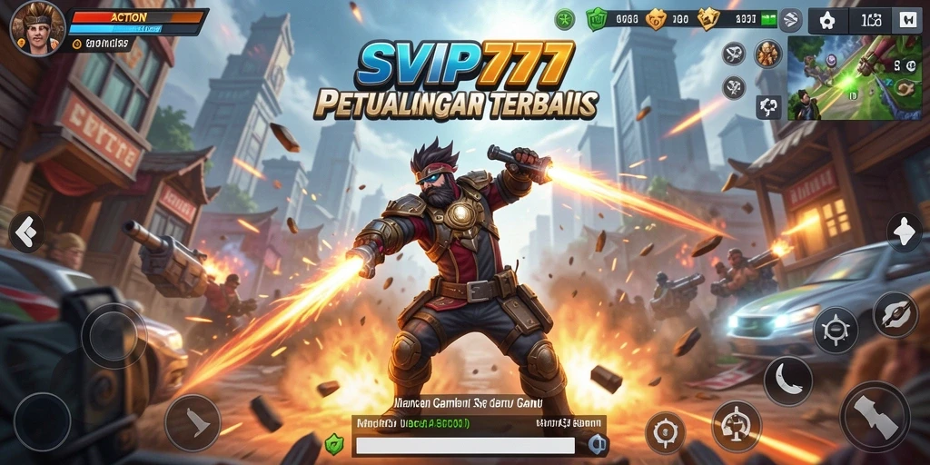 Tampilan antarmuka gameplay SVIP777 yang penuh aksi dan menegangkan.