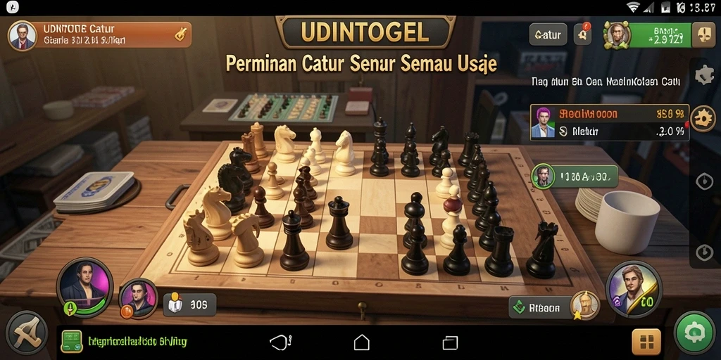 Tampilan antarmuka game Catur UDINTOGEL yang modern dan interaktif.